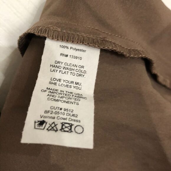 Show Me Your MuMu Verona Cowl Midi Dress‎ Luxe Satin Wedding Rose Gold Size XXS - Picture 8 of 9